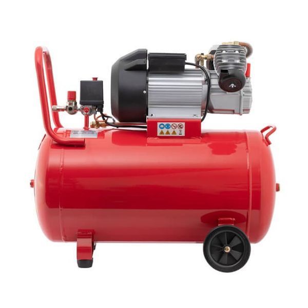 Компресор 100 л, 3 кВт, 220 В, 10 атм, 420 л/хв, 2 циліндри INTERTOOL PT-0008 PT-0008 фото