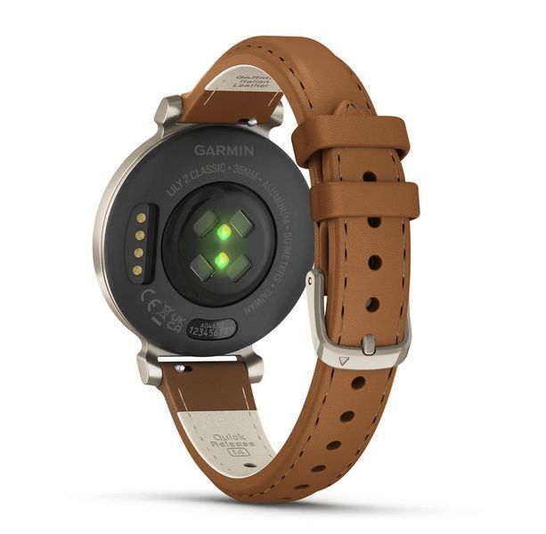 Фітнес годинник Garmin Lily 2 Classic Cream Gold with Tan зі шкіряним ремінцем 010-02839-02 010-02839-02 фото