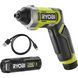 Викрутка акумуляторна Ryobi USB Lithium RSD4-120T 4В 1х2А&middot;год 5Нм 200об&middot;хв 10 біт 0.31кг кейс 5133006210 5133006210 фото 1