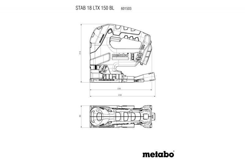 Акумуляторний лобзик Metabo STAB 18 LTX 150 BL Каркас MetaBox 601503840 601503840 фото