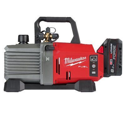 Насос вакуумний акумуляторний MILWAUKEE, M18 FVP5-801 з адаптером (зарядний пристрій M12-18 FC, 1 акумулятор М18 FB8 8Аг) 4933499249 фото
