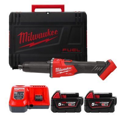 Шліфмашина пряма акумуляторна безщіткова MILWAUKEE, M18 FDGRB-502X, діаметр 6/8мм (зарядний пристрій М12-18 FC, 2 акумулятори М1 4933480954 фото