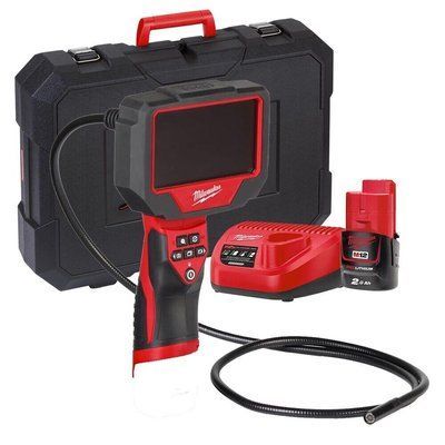 Камера цифрова акумуляторна MILWAUKEE, M12 360IC12-201C, 1м (зарядний пристрій С12 С, 1 акумулятор 2Ач, кейс) 4933480740 фото