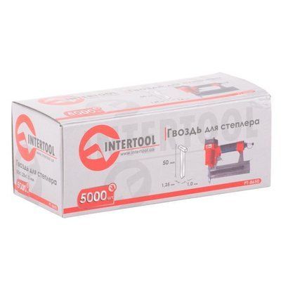 Цвях для степлера PT-1603, PT-1612 50 мм (18GA) 1.0*1.25 мм 5000 шт./пач. INTERTOOL PT-8650 PT-8650 фото