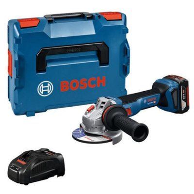 Акумуляторна бещіткова кутова шліфмашина Bosch GWS 18V-11 S + (1x акумулятора GBA 18V 5.0Ah + Професійний шкидкозарядний пристрій 06019N4003 фото