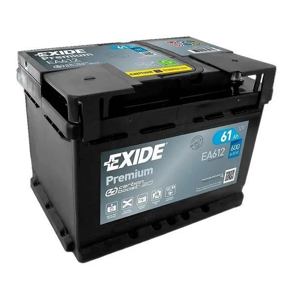 Автомобильный Аккумулятор EXIDE Premium Carbon Boost 6СТ-61Ah АзЕ 600A (EN) EA612 (76101) СТ-00118749 фото