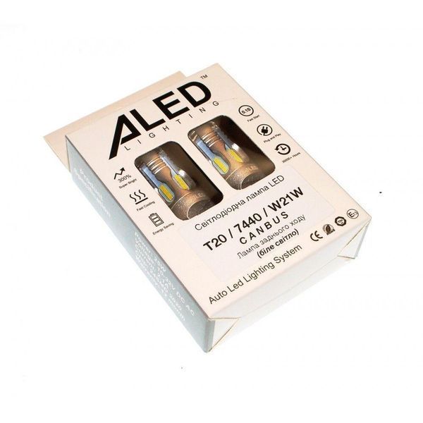 Лампа заднього ходу LED ALed Canbus 7440 (W21W) 25W White (2шт.) 28445-car фото
