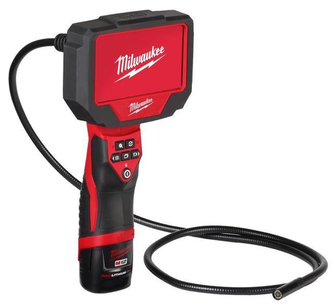 Камера цифрова акумуляторна MILWAUKEE, M12 360IC12-201C, 1м (зарядний пристрій С12 С, 1 акумулятор 2Ач, кейс) 4933480740 фото