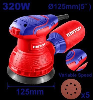 Шліфмашина ексцентрикова EMTOP EFSR23206 EFSR23206 фото