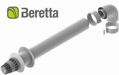Коаксіальний димохід для газового котла Beretta 60/100, 1м 07.1.100123 фото