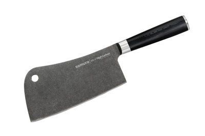 Ніж-сокирка кухонний для м'яса 180 мм Samura MO-V Stonewash (SM-0040B) SM-0040B фото