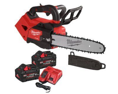 Пила ланцюгова акумуляторна безщіткова з верхньою рукояткою MILWAUKEE, M18 FTHCHS30-802, шина 30см (зарядний пристрій M12-18 FC, 4933499221 фото