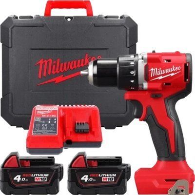Дриль-шурупокрут акумуляторний безщітковий MILWAUKEE M18 BLDDRC-402С (60 Нм) (ЗП + 2акк.Х4А&middot;год + кейс) 4933492834 фото