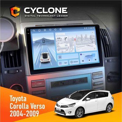 Штатна магнітола Toyota Corolla Verso 2004-2009 Cyclone C9-012 4x64 DSP 4G НФ-00008052 фото