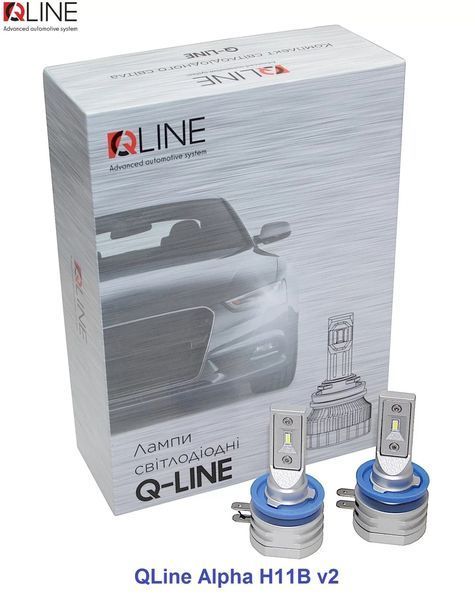 Лампи світлодіодні Qline Alpha H11Bv2 6000K (2шт) 34530-car фото