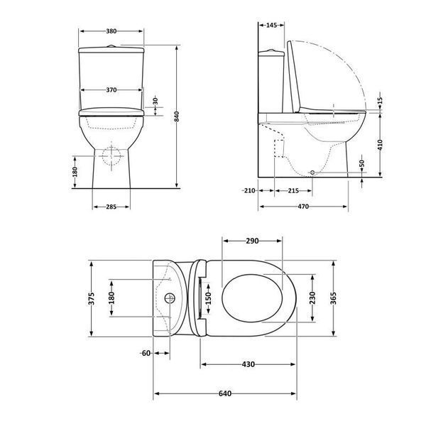 Унітаз підлоговий Qtap Jay Ultra Quiet з сидінням Soft-close 640x360x835 мм QT07222175TW White SD00053257 фото