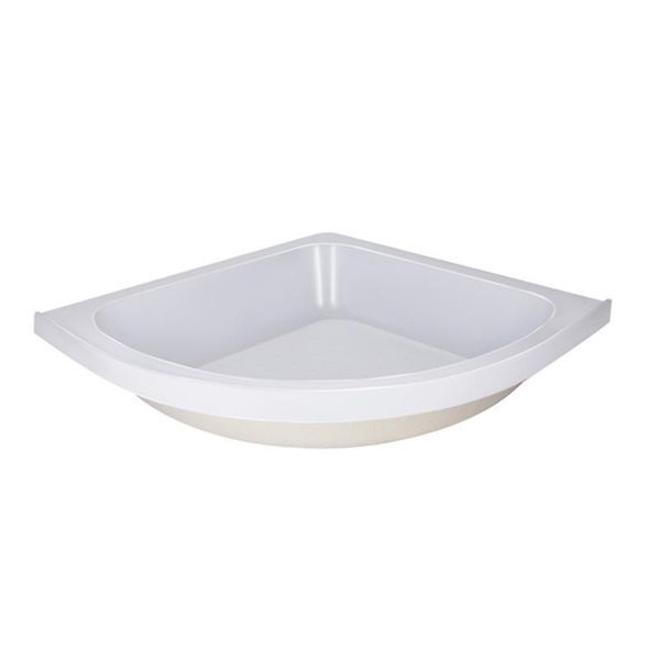 Душова кабіна Latwa SC80x80.SAT.MID.FR полукругла, скло Frost 4 мм + Душовий піддон KAPIELKA ST80x80x26, з SD00050785 фото