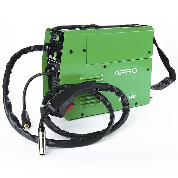 Зварювальний напівавтомат інверторний APRO MIG-140, 20-140А, ял.4 мм, к.0.8-1мм 1 кг 3+2.5+2м 080631 080631 фото