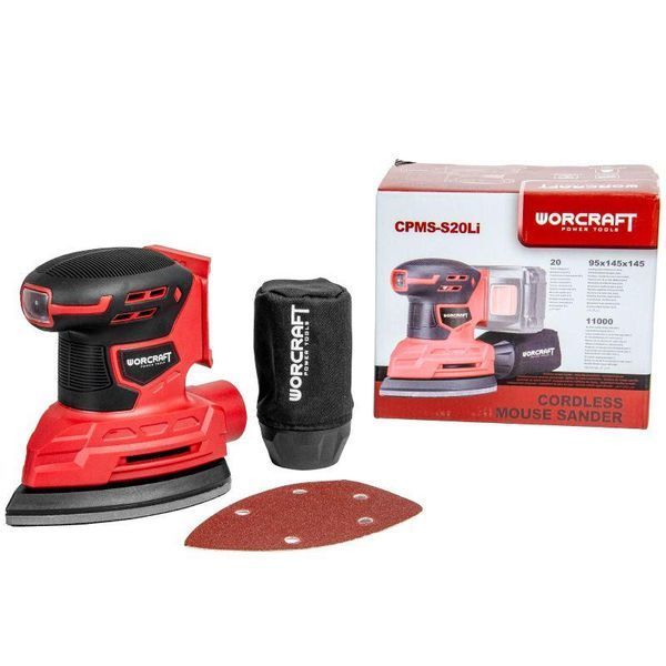 Акумуляторна шліфмашина дельтоподібні вібраційна Worcraft CPMS-S20Li 13132W фото