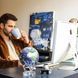 Гіро-глобус Solar Globe Mova Земля у хмарах 11,4 см (MG-45-STE-C) MG-45-STE-C фото 3