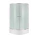 Душова кабіна Latwa SC80x80.SAT.MID.FR полукругла, скло Frost 4 мм + Душовий піддон KAPIELKA ST80x80x26, з SD00050785 фото 1