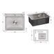 Мийка для кухні інтегрована Lidz Handmade H5045 (LDH5045BRU35383) Brushed Steel 3,0/1,0 мм SD00041487 фото 2