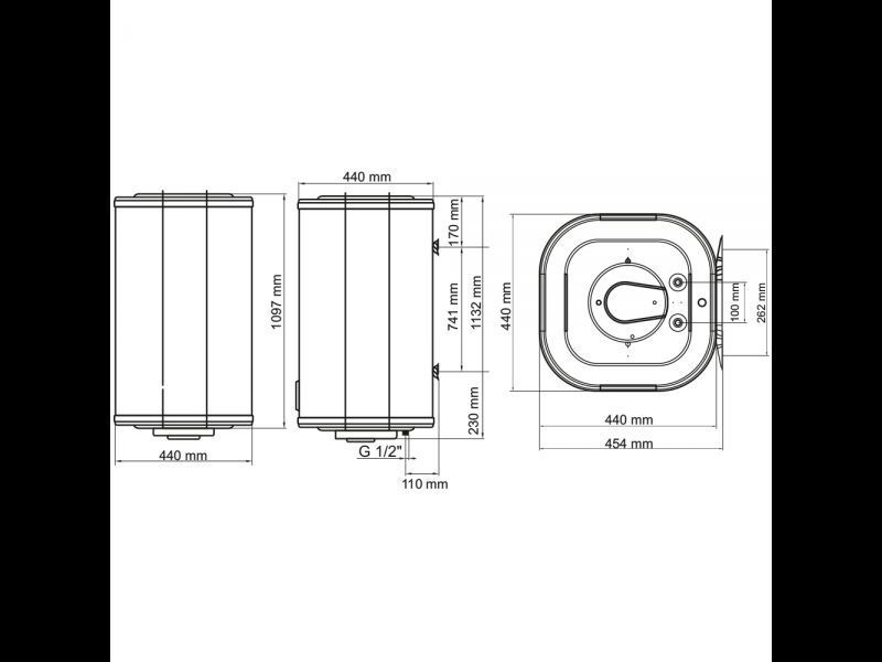Водонагрівач Arti WH Cube Dry 120L/2 602263 фото