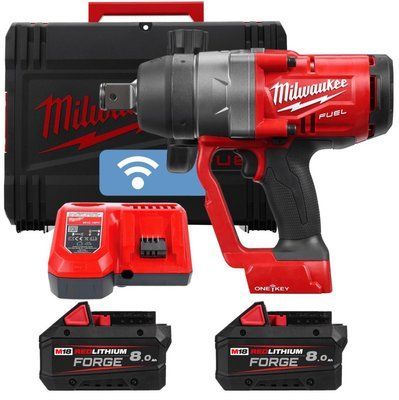 Гайковерт акумуляторний 1'' MILWAUKEE, M18 ONEFHIWF1-802X, 2400Нм (+зар.пр., 2 акум.Х 8Аг, HD кейс) FORGE 4933499254 фото