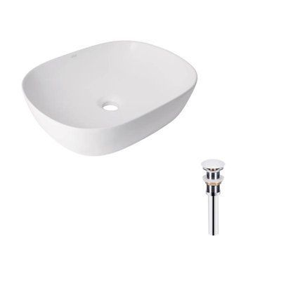 Комплект Qtap Aquarius: Раковина накладна прамокутна 470x380x120 мм White + Донний клапан PU02 SD00053419 фото