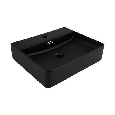 Раковина Qtap Nando LT 500х420х130 Matt black QT12116146AMB SD00052920 фото