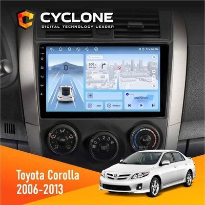 Штатна магнітола Toyota Corolla 2006-2013 Big frame Cyclone C9-012 4x64 DSP 4G НФ-00008051 фото