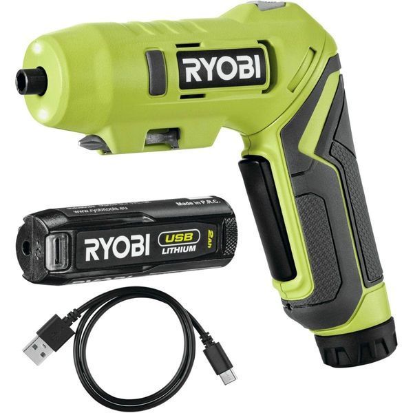 Викрутка акумуляторна Ryobi USB Lithium RSDP4-120G 4В 1х2А&middot;год 5Нм 200об&middot;хв поворотне руків'я 5133005958 5133005958 фото