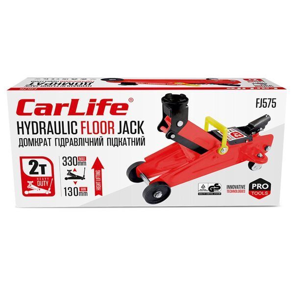 Домкрат підкатний Carlife 2т 130-330мм FJ575 FJ575(L) фото