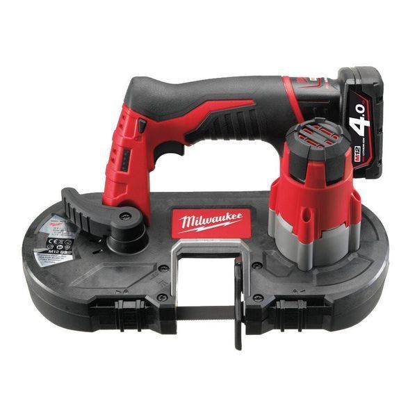 Пила стрічкова акумуляторна MILWAUKEE, M12 BS-402C (зарядний пристрій С12 С, 2 акумулятори М12 В4 4Ач, полотно, кейс) 4933441805 фото