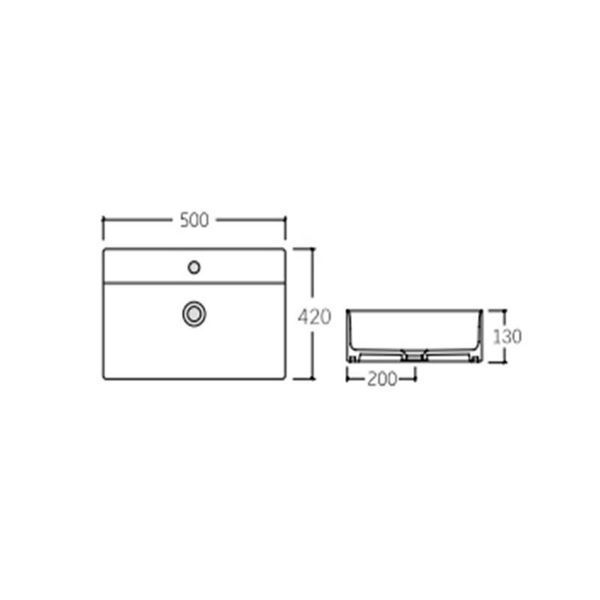 Раковина Qtap Nando LT 500х420х130 Matt black QT12116146AMB SD00052920 фото