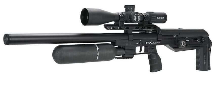 Пневматична редукторна гвинтівка FX Airgun Leopard Black Sniper Bottle .177 кал LEO-450306-005-00 фото