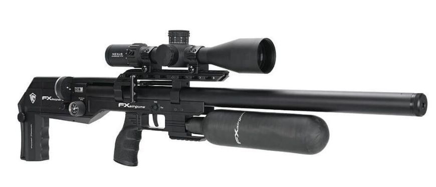 Пневматична редукторна гвинтівка FX Airgun Leopard Black Sniper Bottle .177 кал LEO-450306-005-00 фото