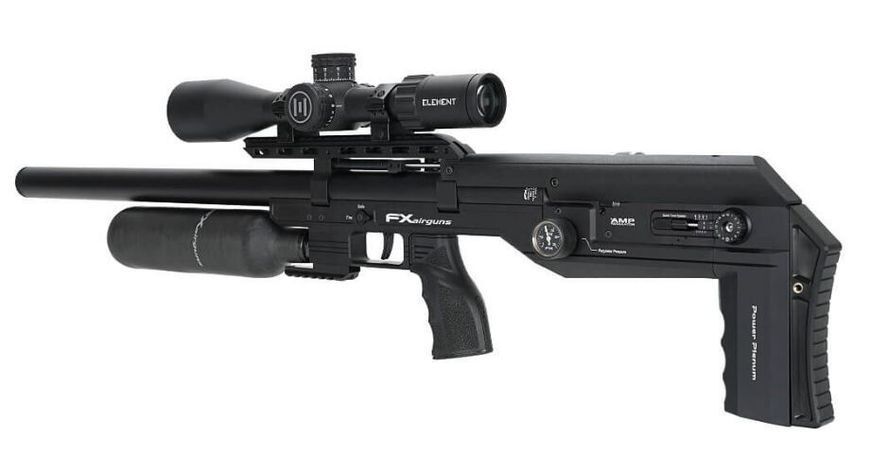 Пневматична редукторна гвинтівка FX Airgun Leopard Black Sniper Bottle .177 кал LEO-450306-005-00 фото