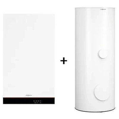 Котел Viessmann Vitodens 050 BOKA 25 кВт із бойлером 300 л, датчиком і димоходом Z024856 фото
