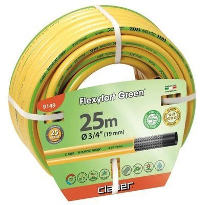Шланг поливальний 3/4" 25м Flexyfort Green, жовтий з зел. полосою 91490000 91490000 фото