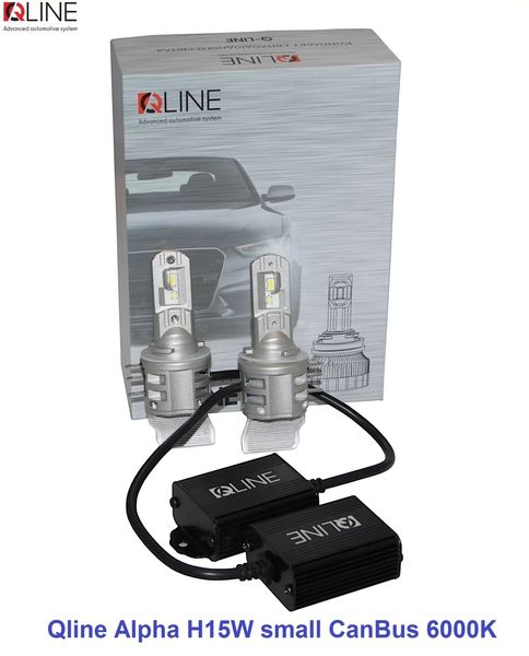 Лампы светодиодные Qline Alpha H15W small CanBus 6000K (2шт) 34532-car фото