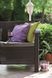 Софа садова пластикова Keter Corfu love seat max, коричнева 8711245158297 фото 5