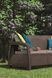 Софа садова пластикова Keter Corfu love seat max, коричнева 8711245158297 фото 4