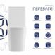 Унітаз підлоговий Qtap Tern Ultra Quiet безобідковий з сидінням Soft-Close QT17226003AW White SD00051948 фото 3