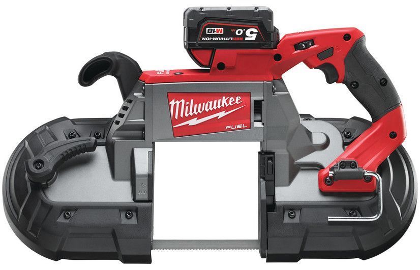 Пила стрічкова акумуляторна MILWAUKEE, M18 CBS125-502C (зарядний пристрій М12-18 FC, 2 акумулятори М18 В5 5Аг, кейс) 4933448195 фото