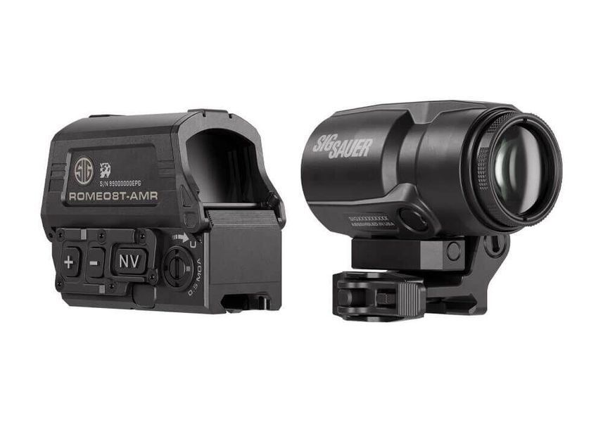 Комплект Sig Optics коллиматор ROMEO8T-AMR 1X40 і магніфер JULIET3T-AMR 3X22MM SORJ8T101 фото