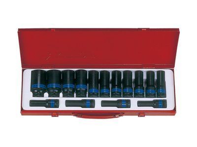 Набір головок ударних 1/2" 15 од. 6-гранні, Довгі, 10-32 мм KING TONY 4415MP 4415MP фото