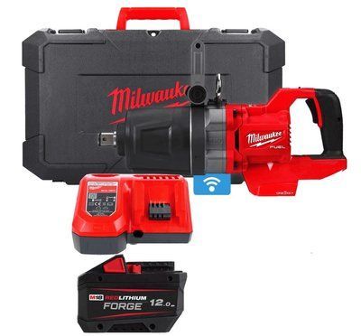 Гайковерт акумуляторний безщітковий 1'' MILWAUKEE, M18 ONEFHIWF1DS-121C, 2711Нм (зарядний пристрій M12-18 FC, 1 акумулятор FB12 4933499253 фото