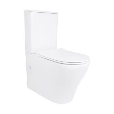 Унітаз підлоговий Qtap Virgo Ultra Quiet безобідковий з сидінням Soft-close WHITE QT18226092AW SD00052581 фото
