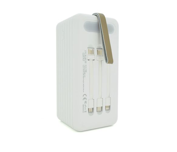 Повербанк TX-80 80000mAh, кабеля USB: Micro, Lighting, Type-C, White/Black, (1460g), Blister U_26246 фото